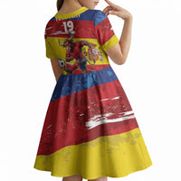 Spain National Football Custom Kid Short Sleeve Dress Spanish Bull Trophy Todos con La Roja