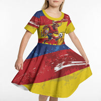 Spain National Football Custom Kid Short Sleeve Dress Spanish Bull Trophy Todos con La Roja