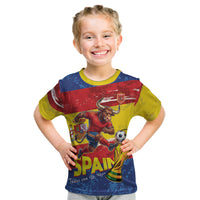 Spain National Football Custom Kid T Shirt Spanish Bull Trophy Todos con La Roja