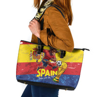 Spain National Football Leather Tote Bag Spanish Bull Trophy Todos con La Roja