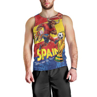 Spain National Football Custom Men Tank Top Spanish Bull Trophy Todos con La Roja
