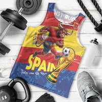 Spain National Football Custom Men Tank Top Spanish Bull Trophy Todos con La Roja