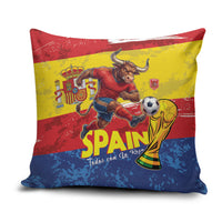 Spain National Football Pillow Cover Spanish Bull Trophy Todos con La Roja