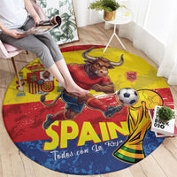 Spain National Football Round Carpet Spanish Bull Trophy Todos con La Roja