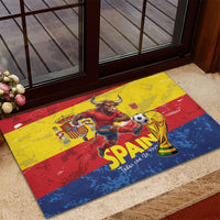 Spain National Football Rubber Doormat Spanish Bull Trophy Todos con La Roja