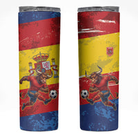 Spain National Football Skinny Tumbler Spanish Bull Trophy Todos con La Roja