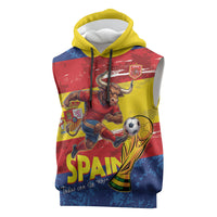 Spain National Football Custom Sleeveless Hoodie Spanish Bull Trophy Todos con La Roja