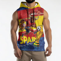 Spain National Football Custom Sleeveless Hoodie Spanish Bull Trophy Todos con La Roja