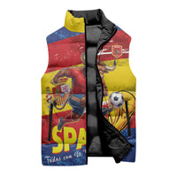 Spain National Football Custom Sleeveless Puffer Jacket Spanish Bull Trophy Todos con La Roja