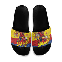 Spain National Football Slide Sandals Spanish Bull Trophy Todos con La Roja