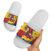 Spain National Football Slide Sandals Spanish Bull Trophy Todos con La Roja