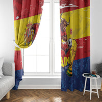 Spain National Football Window Curtain Spanish Bull Trophy Todos con La Roja