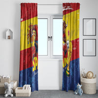 Spain National Football Window Curtain Spanish Bull Trophy Todos con La Roja