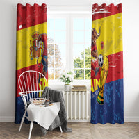 Spain National Football Window Curtain Spanish Bull Trophy Todos con La Roja