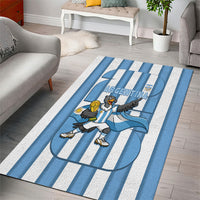 Argentina National Football Area Rug Andean Condor Trophy Sporty Style