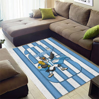 Argentina National Football Area Rug Andean Condor Trophy Sporty Style