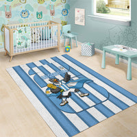 Argentina National Football Area Rug Andean Condor Trophy Sporty Style
