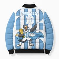 Argentina National Football Custom Bomber Puffer Jacket Andean Condor Trophy Sporty Style