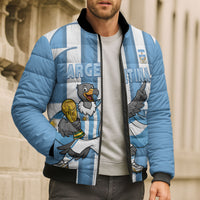 Argentina National Football Custom Bomber Puffer Jacket Andean Condor Trophy Sporty Style