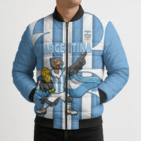 Argentina National Football Custom Bomber Puffer Jacket Andean Condor Trophy Sporty Style
