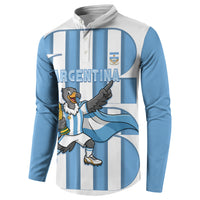 Argentina National Football Custom Button Sweatshirt Andean Condor Trophy Sporty Style