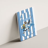 Argentina National Football Canvas Wall Art Andean Condor Trophy Sporty Style