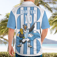 Argentina National Football Custom Hawaiian Shirt Andean Condor Trophy Sporty Style