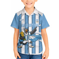Argentina National Football Custom Hawaiian Shirt Andean Condor Trophy Sporty Style