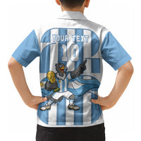 Argentina National Football Custom Hawaiian Shirt Andean Condor Trophy Sporty Style