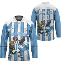 Argentina National Football Custom Hockey Jersey Andean Condor Trophy Sporty Style