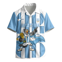 Argentina National Football Custom Kid Hawaiian Shirt Andean Condor Trophy Sporty Style