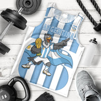 Argentina National Football Custom Men Tank Top Andean Condor Trophy Sporty Style