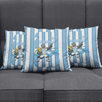 Argentina National Football Pillow Cover Andean Condor Trophy Sporty Style
