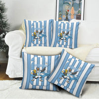 Argentina National Football Pillow Cover Andean Condor Trophy Sporty Style