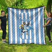 Argentina National Football Quilt Andean Condor Trophy Sporty Style