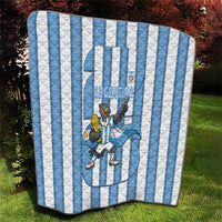 Argentina National Football Quilt Andean Condor Trophy Sporty Style