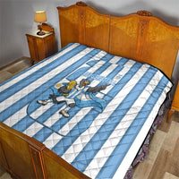Argentina National Football Quilt Andean Condor Trophy Sporty Style