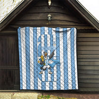 Argentina National Football Quilt Andean Condor Trophy Sporty Style