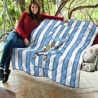 Argentina National Football Quilt Andean Condor Trophy Sporty Style