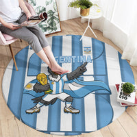 Argentina National Football Round Carpet Andean Condor Trophy Sporty Style