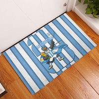 Argentina National Football Rubber Doormat Andean Condor Trophy Sporty Style