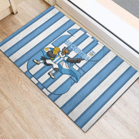 Argentina National Football Rubber Doormat Andean Condor Trophy Sporty Style