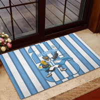 Argentina National Football Rubber Doormat Andean Condor Trophy Sporty Style