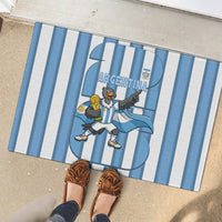 Argentina National Football Rubber Doormat Andean Condor Trophy Sporty Style
