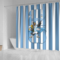 Argentina National Football Shower Curtain Andean Condor Trophy Sporty Style