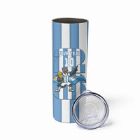 Argentina National Football Custom Skinny Tumbler Andean Condor Trophy Sporty Style