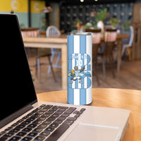 Argentina National Football Custom Skinny Tumbler Andean Condor Trophy Sporty Style