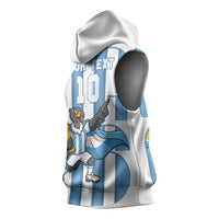 Argentina National Football Custom Sleeveless Hoodie Andean Condor Trophy Sporty Style