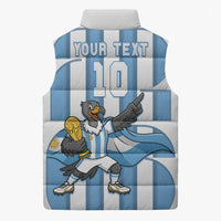 Argentina National Football Custom Sleeveless Puffer Jacket Andean Condor Trophy Sporty Style