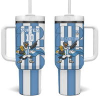 Argentina National Football Custom Tumbler With Handle Andean Condor Trophy Sporty Style